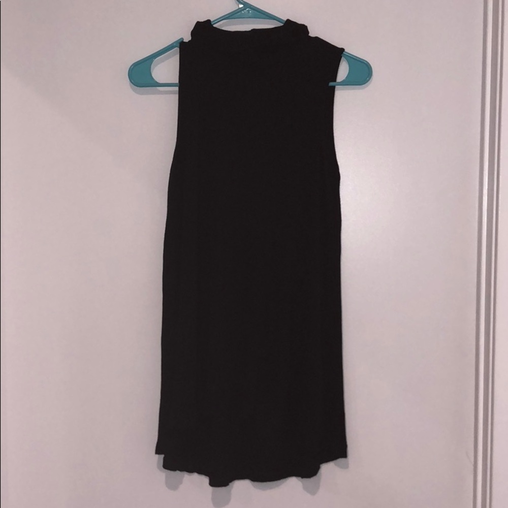Black turtle neck tunic tank